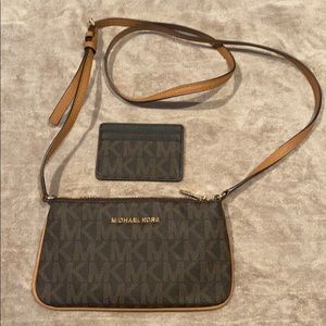 Michael Kors small long strap bag with card holder
